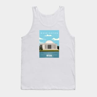 Washington, USA. Retro travel poster Tank Top